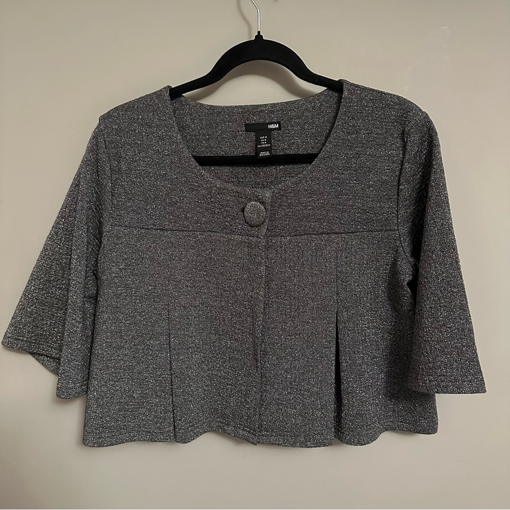 H&M medium Sparkly Cropped Jacket